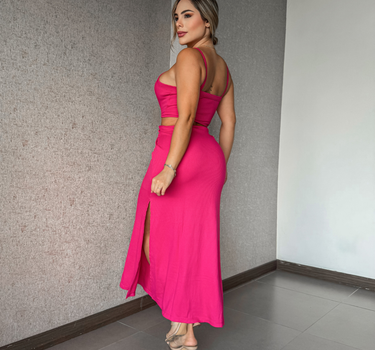 Vestido Con Nudo Dapreado