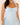 Vestido Celine corto azul celeste halter con corset en espalda