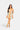 Vestido Coralia corto con escote recto y estampado tropical.