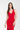 Vestido Largo Rojo Ajustado con Abertura
