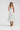 Vestido Midi Floral Halter Espalda Corset Azul