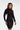Vestido Creta Corto Negro Manga Larga Escote Espalda