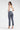 Leggings Noche Tiro Alto Bota Recta Azul